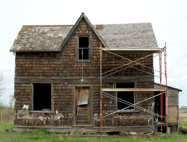 re-shingling the house 
