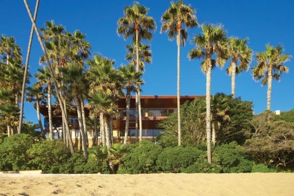 oceanfront view of beach house
