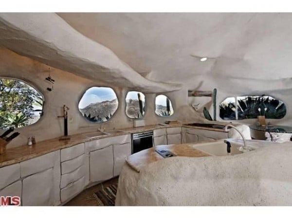 Dick Clark Flintstone house kitchen